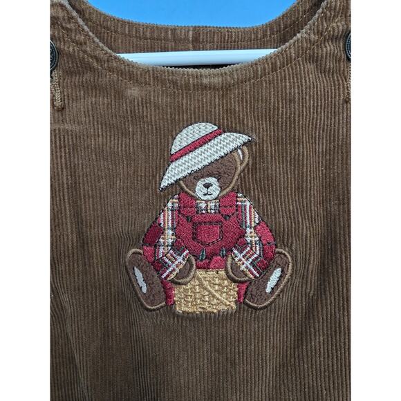 Longaberger Baskets Homestead Girls Size 3T Brown Corduroy Jumper Dress - Picture 3 of 5